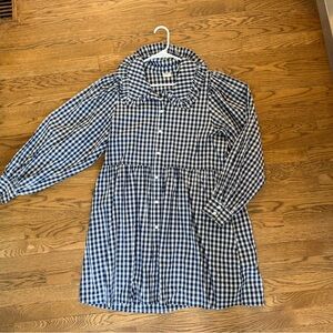 Levi's Black and White Casual Sundress with Bishop Sleeves